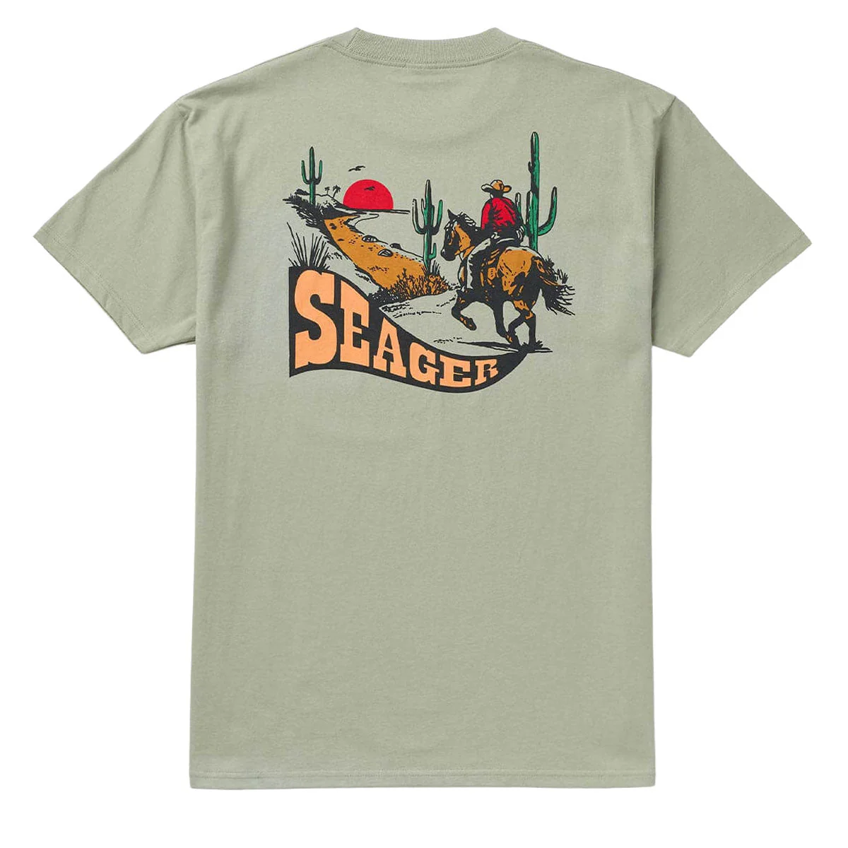 Seager Long Ride T-Shirt - Desert Green