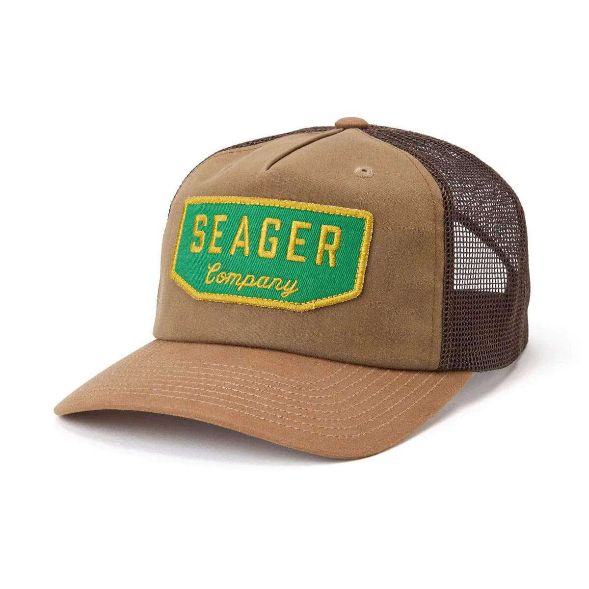 Seager Wilson Trucker Snapback Hat - Tan Waxed Canvas