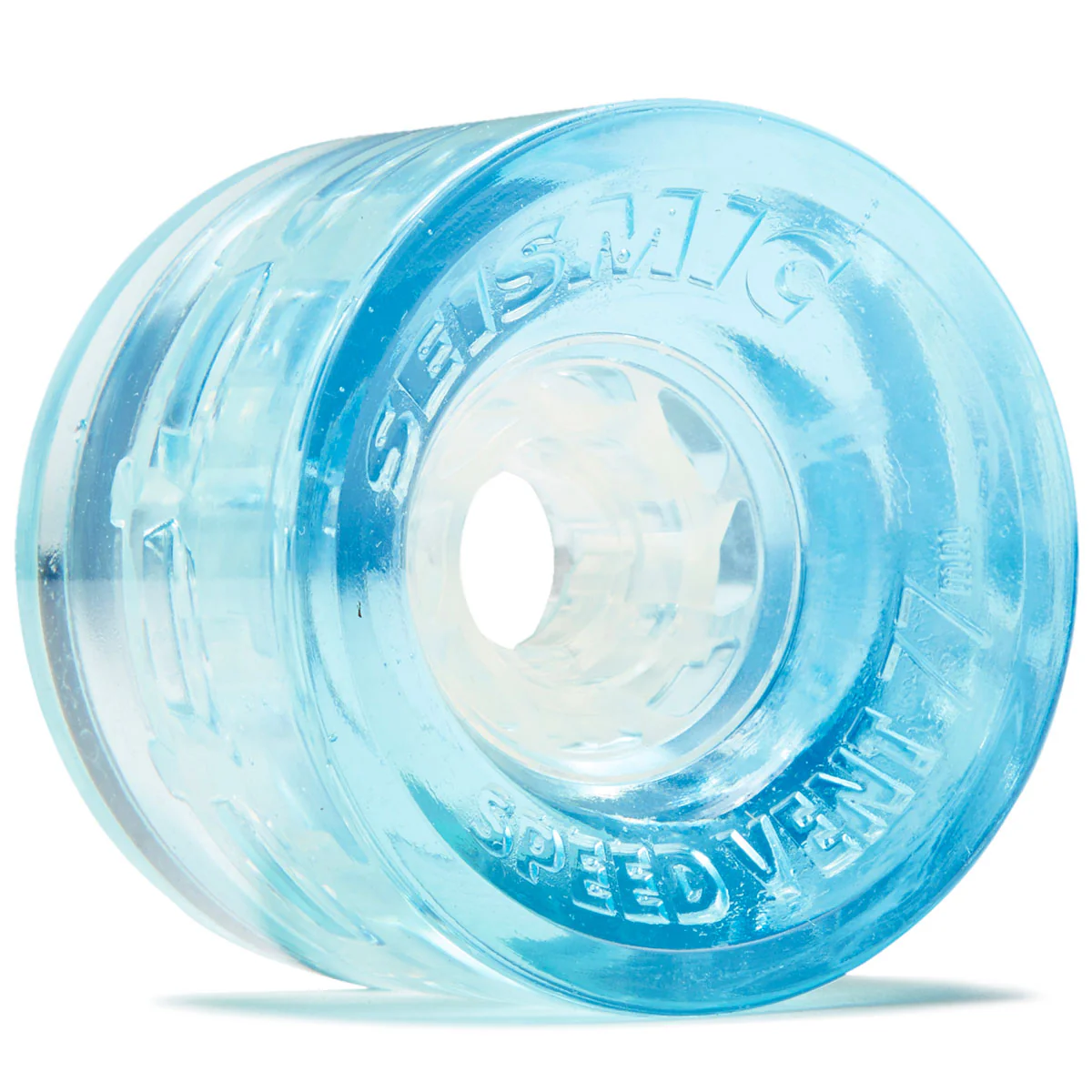 Seismic Speed Vent 77a Longboard Wheels - Clear Blue - 77mm