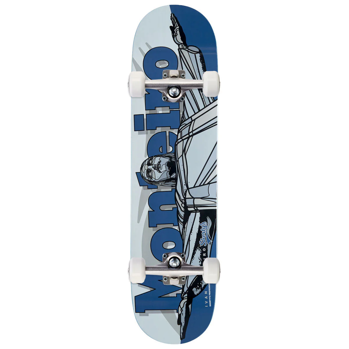 Shorty's Ivan Monteiro Redeemer Skateboard Complete - Blue - 8.00"