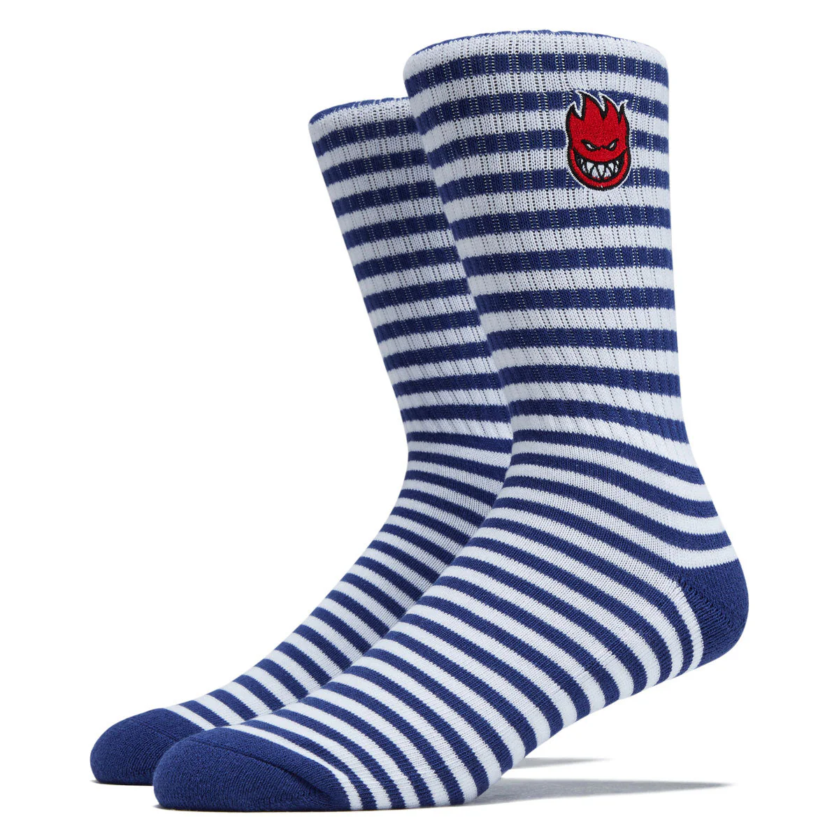 Spitfire Bighead Fill Stripe Emb Socks - Blue/White
