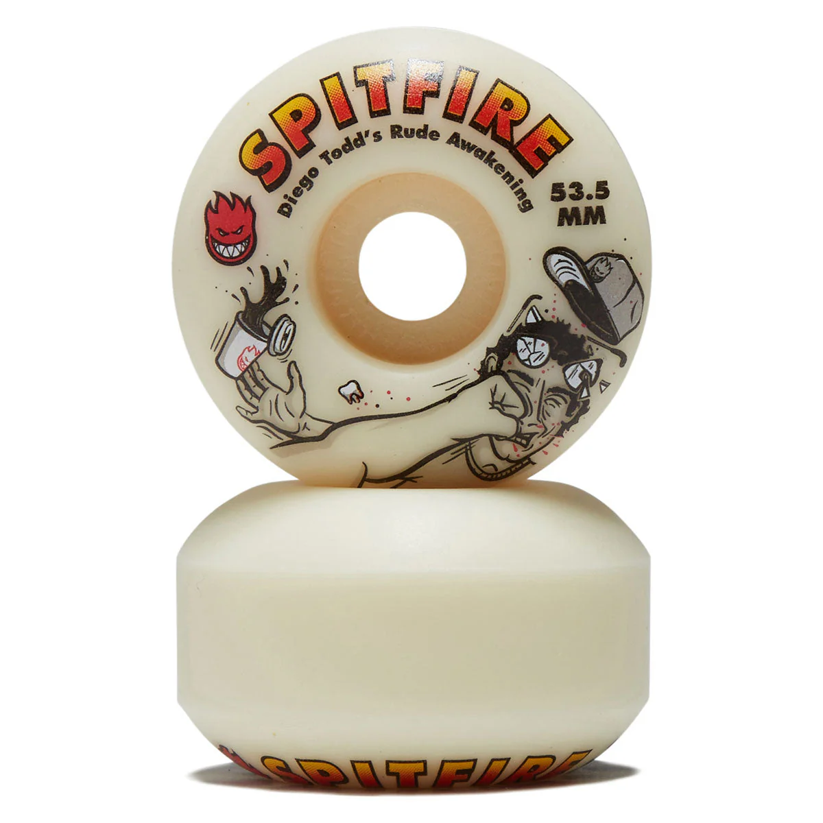 Spitfire F4 99 Diego Rude Awakening Classic Skateboard Wheels - Natural - 54mm - Image 2