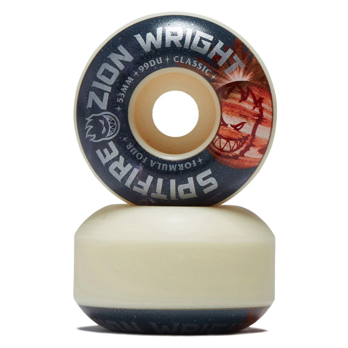 Spitfire Zion Cosmic F4 99d Classic Skateboard Wheels - Natural - 53mm - Image 2