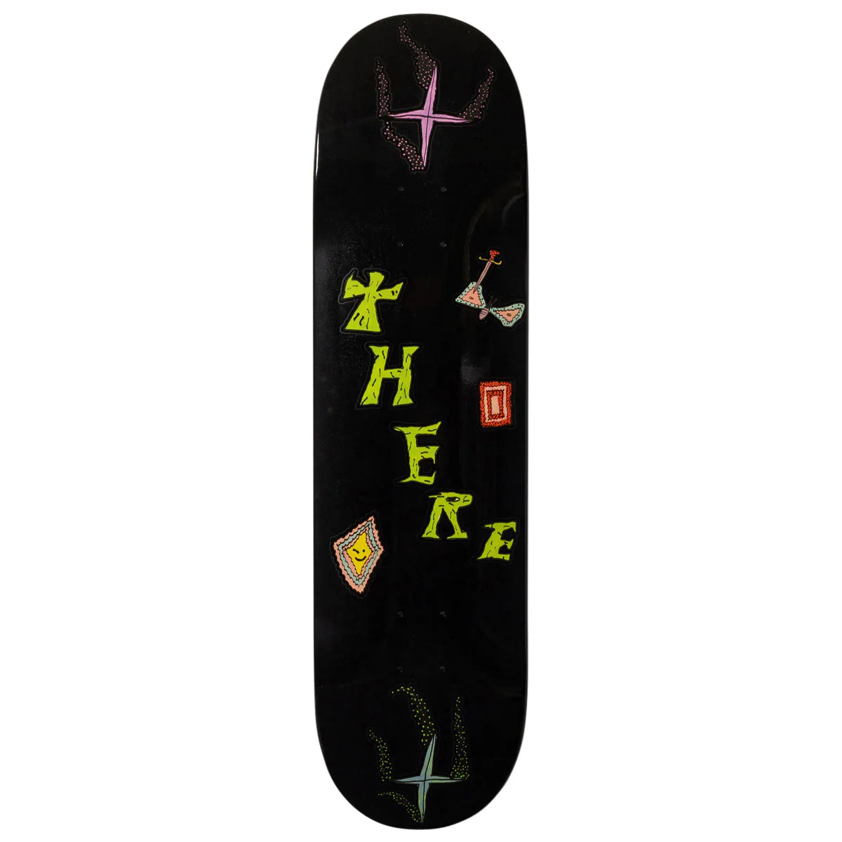 There Team Moth Skateboard Deck - Black - 8.25"