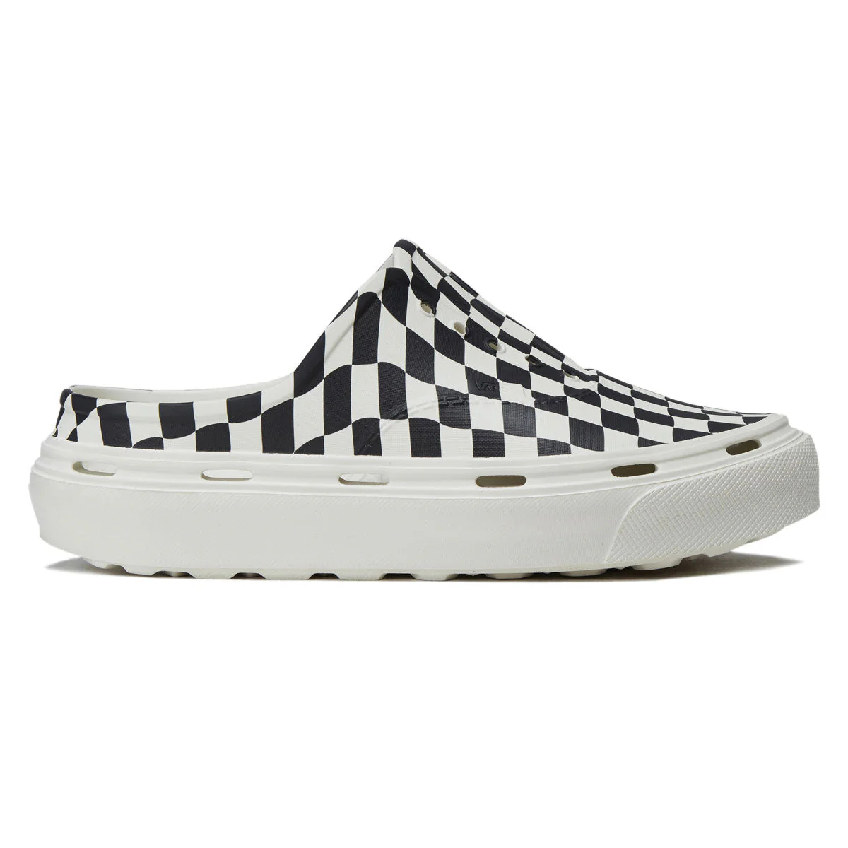 Vans Authentic Foam Mule Shoes - Checkerboard Black/Marshmallow