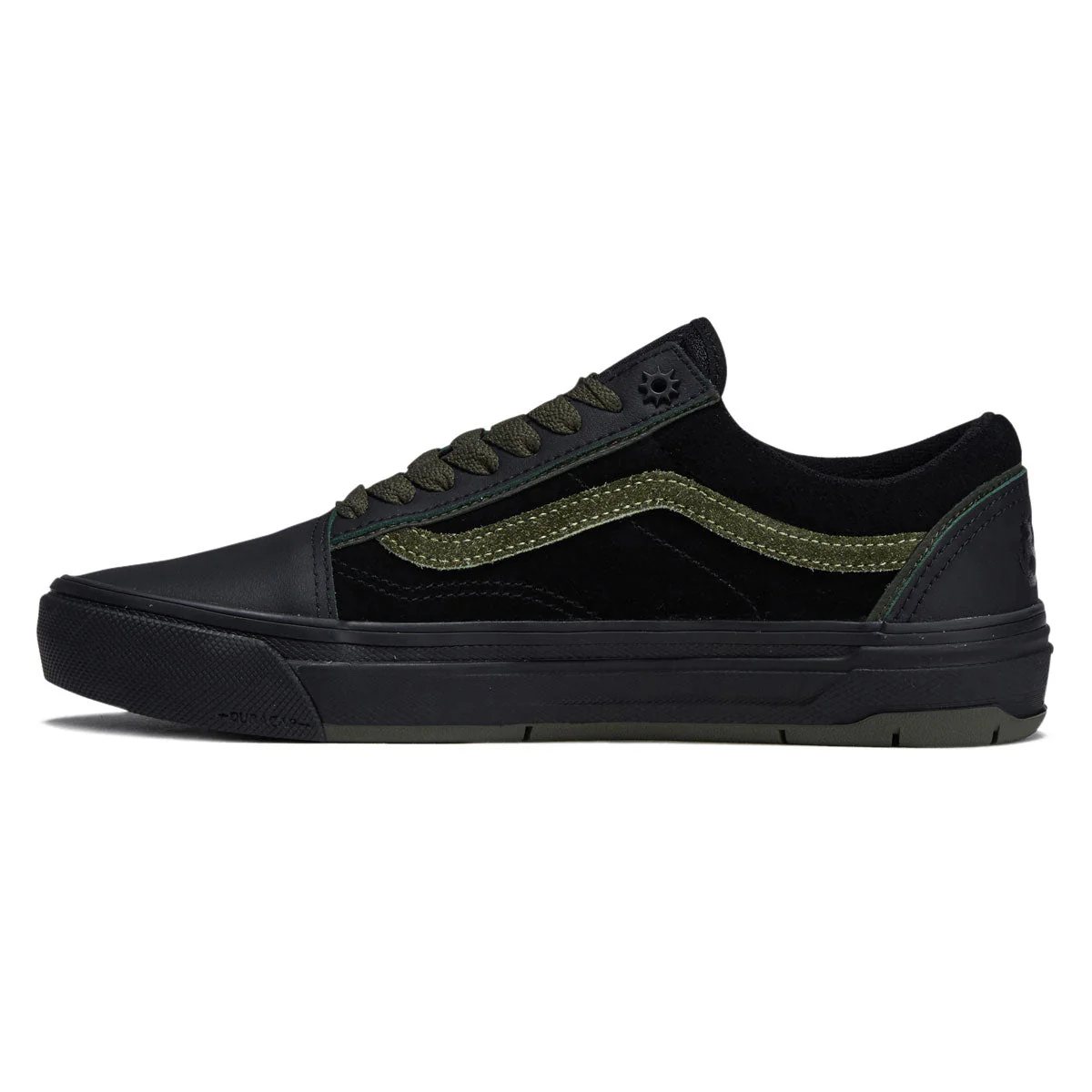 Vans Skate Old Skool Wafflecup Shoes - Willow Green/Black - Image 2