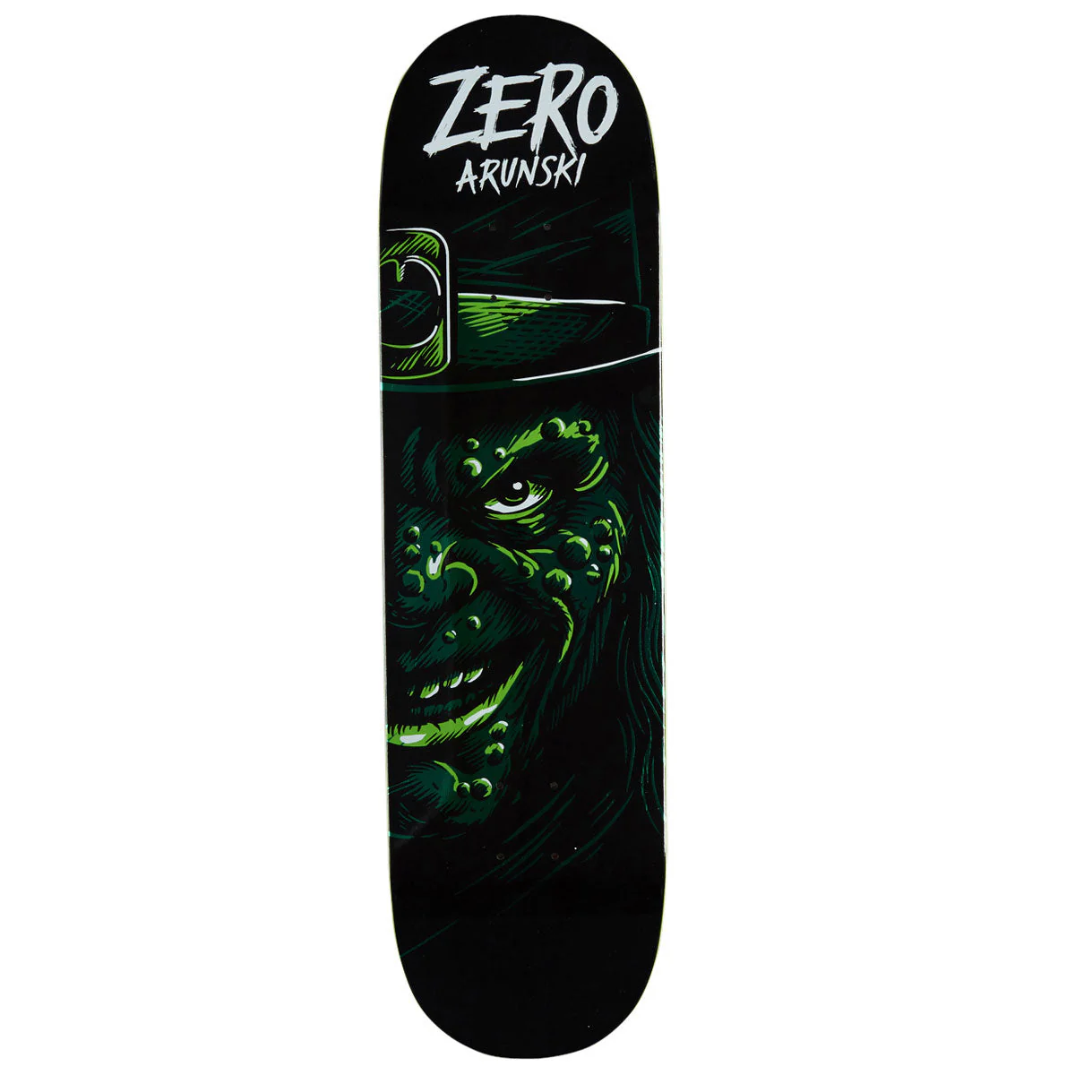 Zero St Paddy's Leprechaun Arunski Skateboard Deck - Green Foil - 8.50"