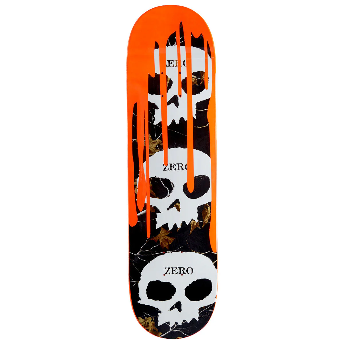 Zero x Realtree 3 Skull Blood Skateboard Deck - Orange - 8.25"